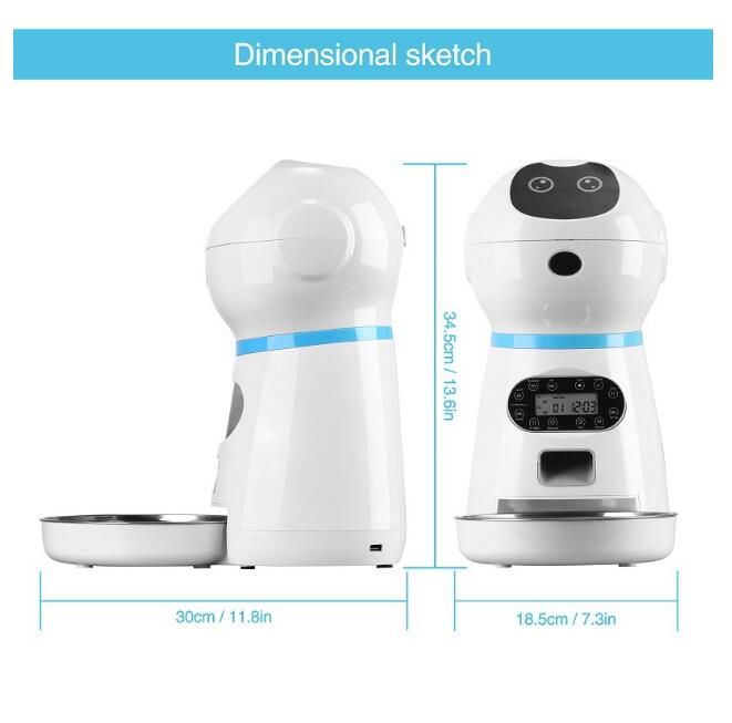 Alimentatore Automatico per Animali Domestici 3.5L – Programmazione Pasti